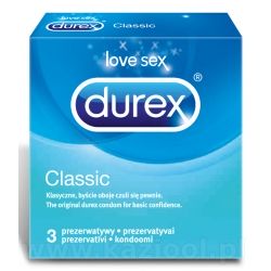 Prezerwatywy Durex Classic (3 sztuki w opakowaniu)