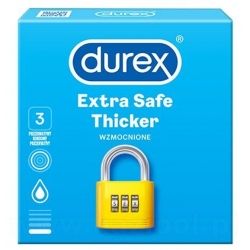 Prezerwatywy Durex Extra Safe (3 sztuki w opakowaniu)